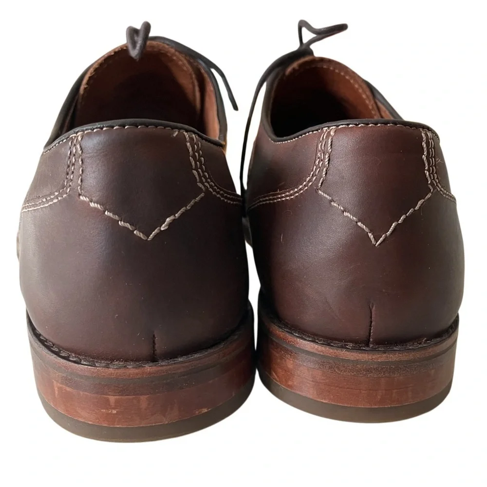 Johnson & Murphy Sz 10M Cap Toe Brown Leather Men's Dress Shoes Preppy Academia